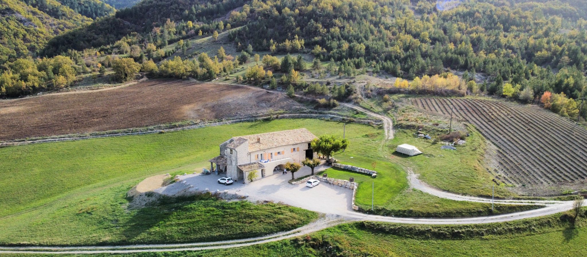 Le gite, vue aérienne